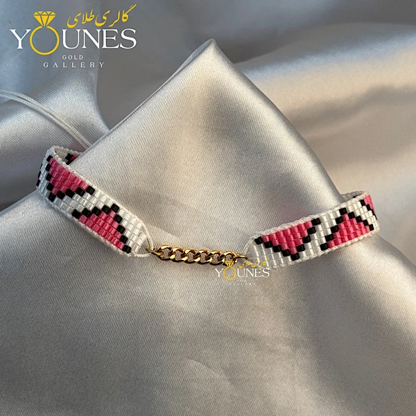 تصویر دوم دستبند کارتیر طلا میوکی قرمز سفید